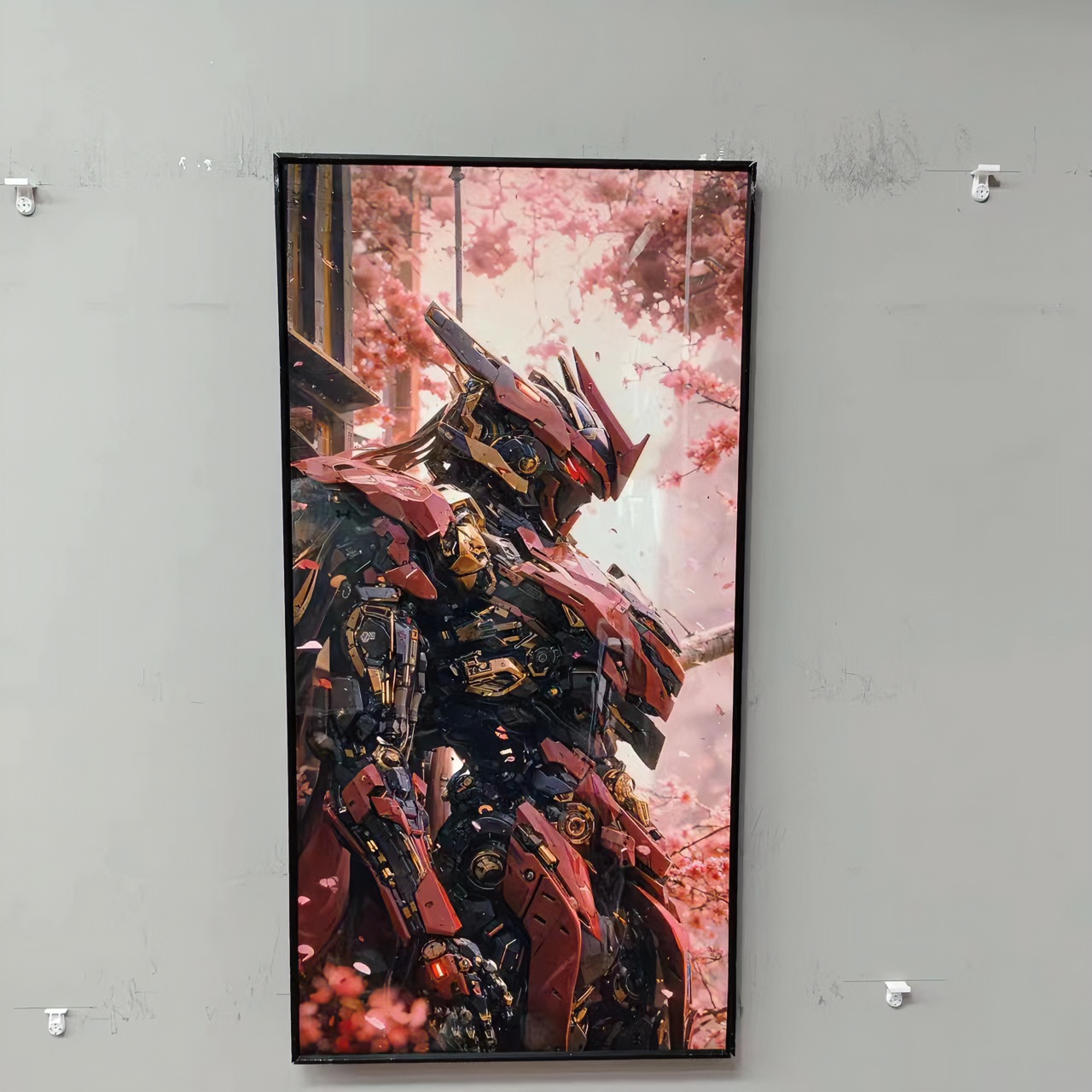 【竖红高达机甲】高达家居卧室装饰挂画PVC30*60