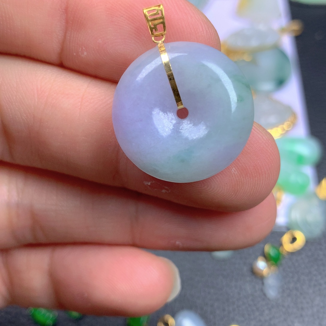 【闪购商品】翡翠18K金镶嵌颈饰翡翠