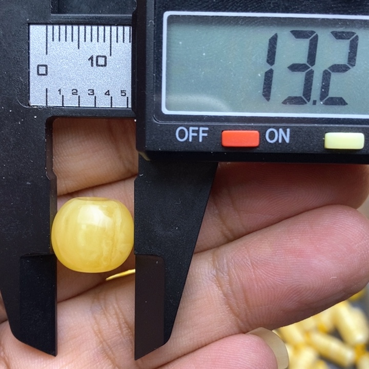 琥珀裸石未镶嵌15号13.2*11.4墩子喇叭口