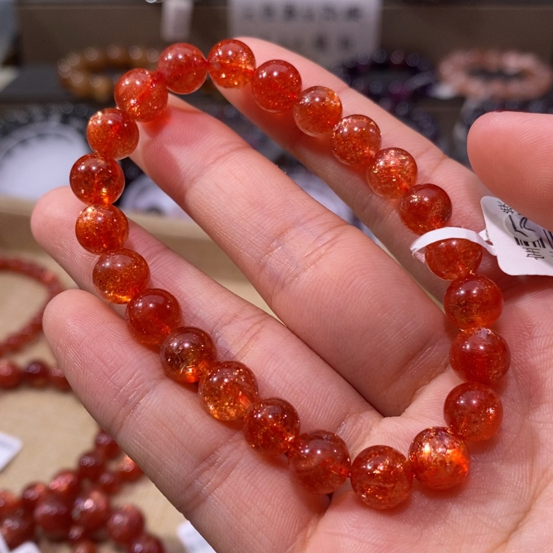 日光石手串未镶嵌高品金太阳8+