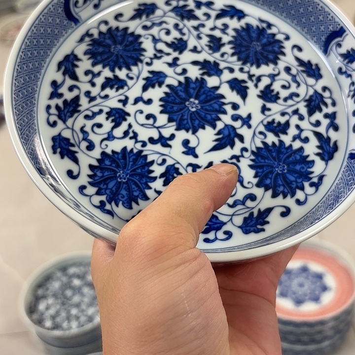 瓷片青花缠枝莲大胡乘景德镇