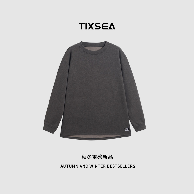 “甜心日记”韩系慵懒风双边开叉「软驼绒·云感大版T恤女」FYZ-YQ183