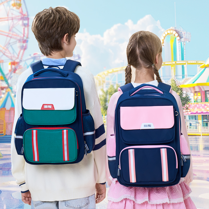 瑞牌儿童书包小学男女孩超轻书包学生护脊减负大容量书包商品图