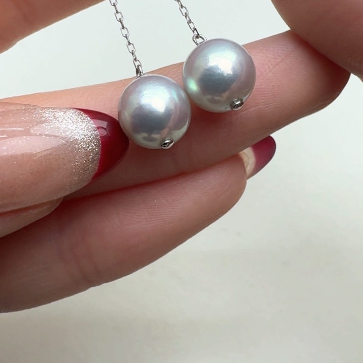 海水珍珠耳饰18K金镶嵌