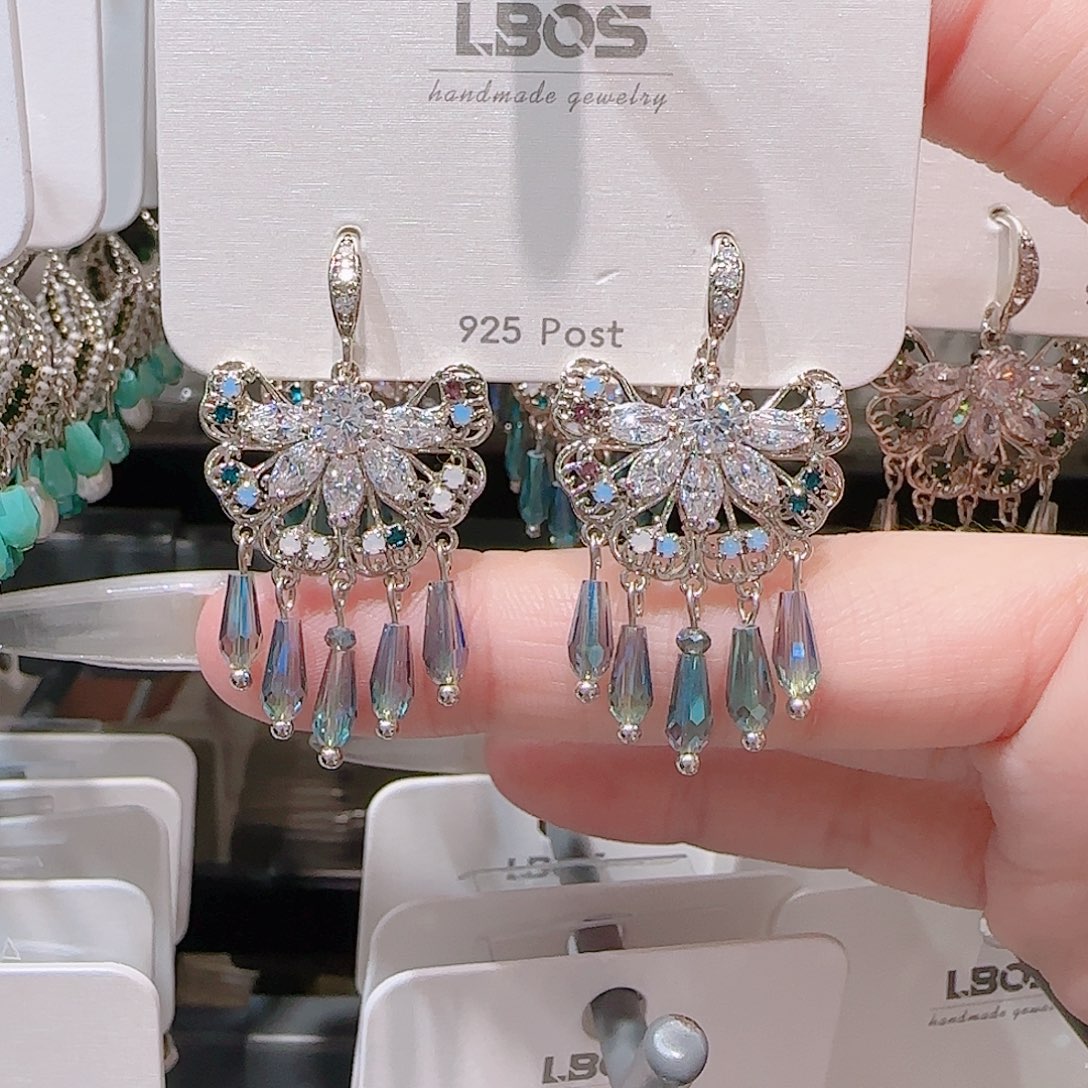 锆石铜合金925银耳环