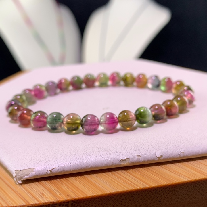 双色碧玺手链未镶嵌