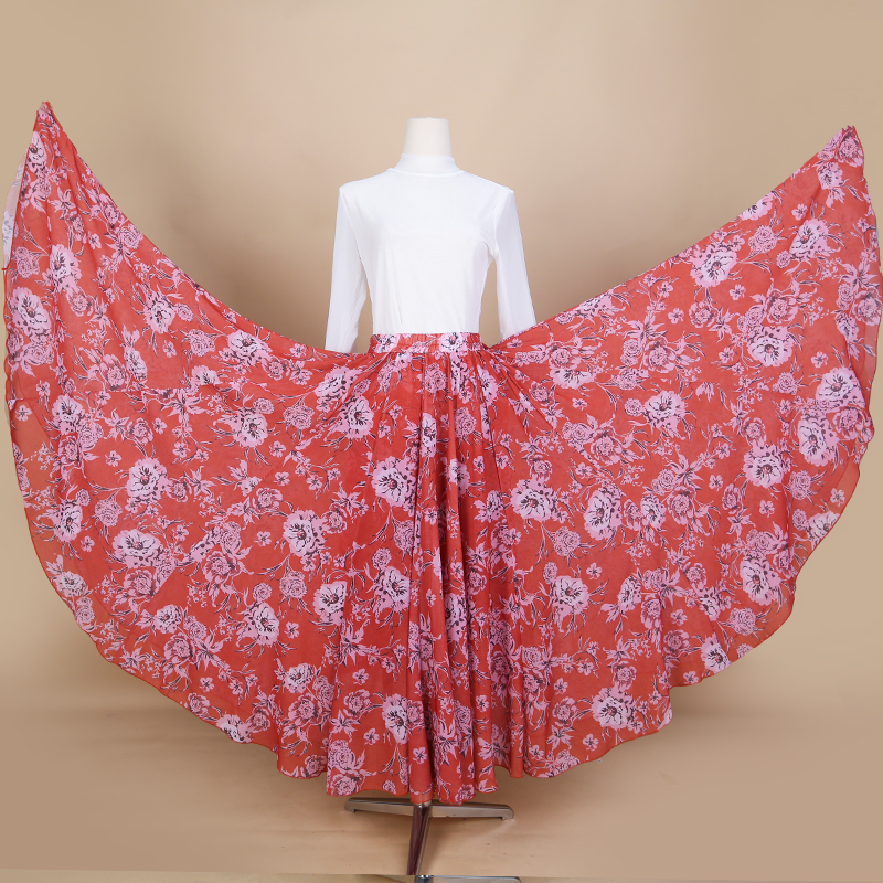 天山美翼2025春夏季限定设计感百搭720大摆民族半身裙