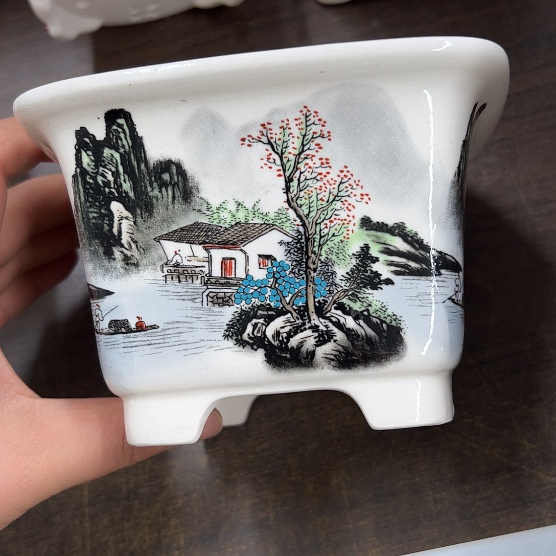 紫砂花盆865号瑕疵13/9cm