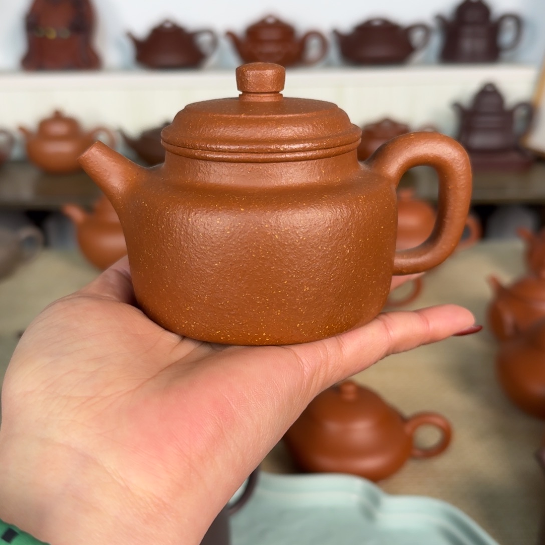 紫砂茶壶红降坡德钟容量180