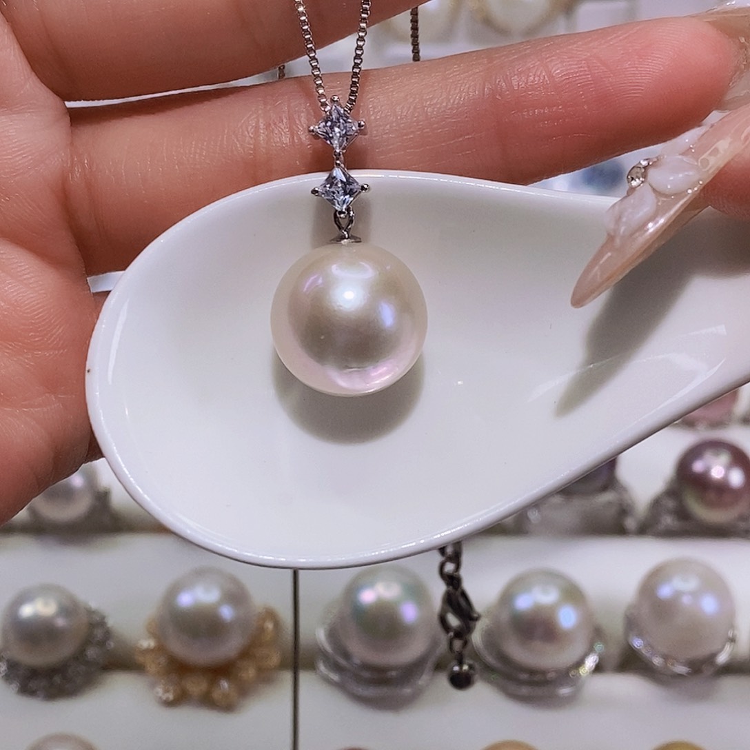 淡水珍珠颈饰银S925镶嵌