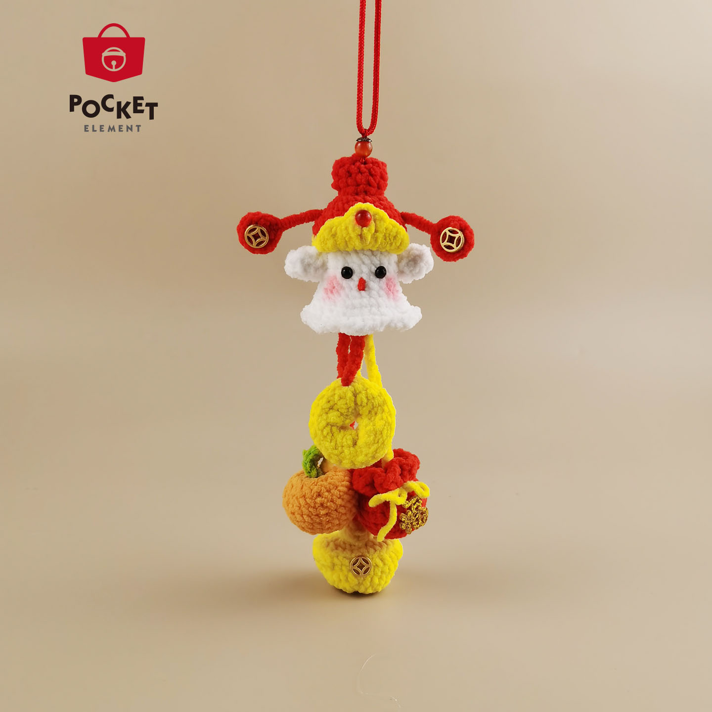 Pocket     t财神幽灵后视镜汽车挂件包包挂饰装饰高级感轻奢礼物