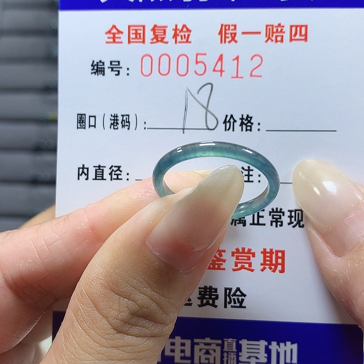 翡翠未镶嵌戒圈5412