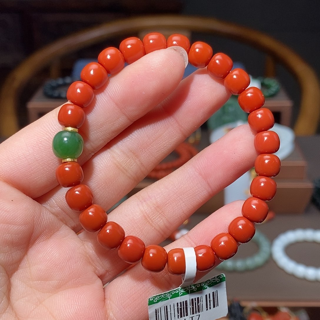 南红玛瑙手链未镶嵌
