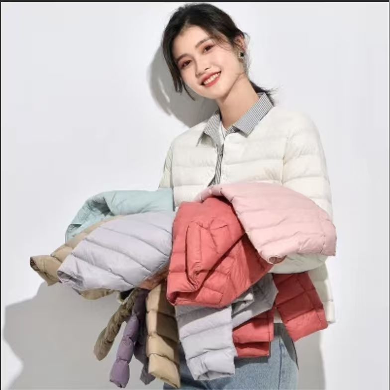 U家正品白鸭绒圆领羽绒服轻薄款短款超轻轻便外套-11