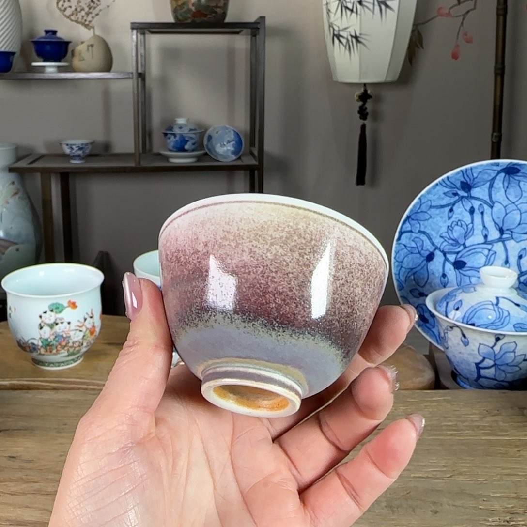 杯景德镇陶瓷柴烧多人