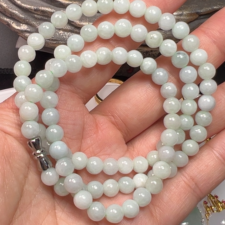 翡翠未镶嵌颈饰项链