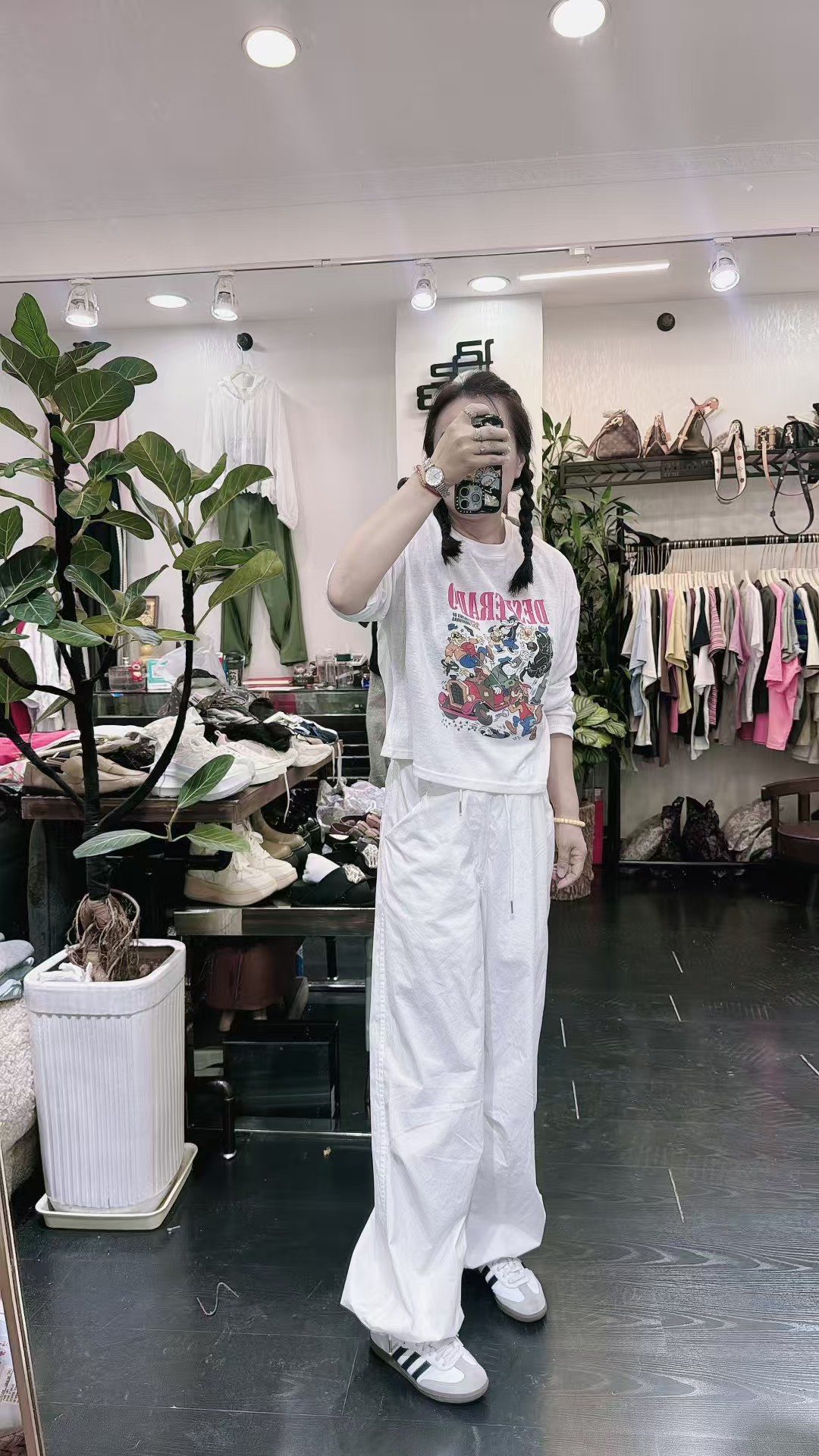 潮流风卡通INS风印花T恤潮流复古风夏季宽松