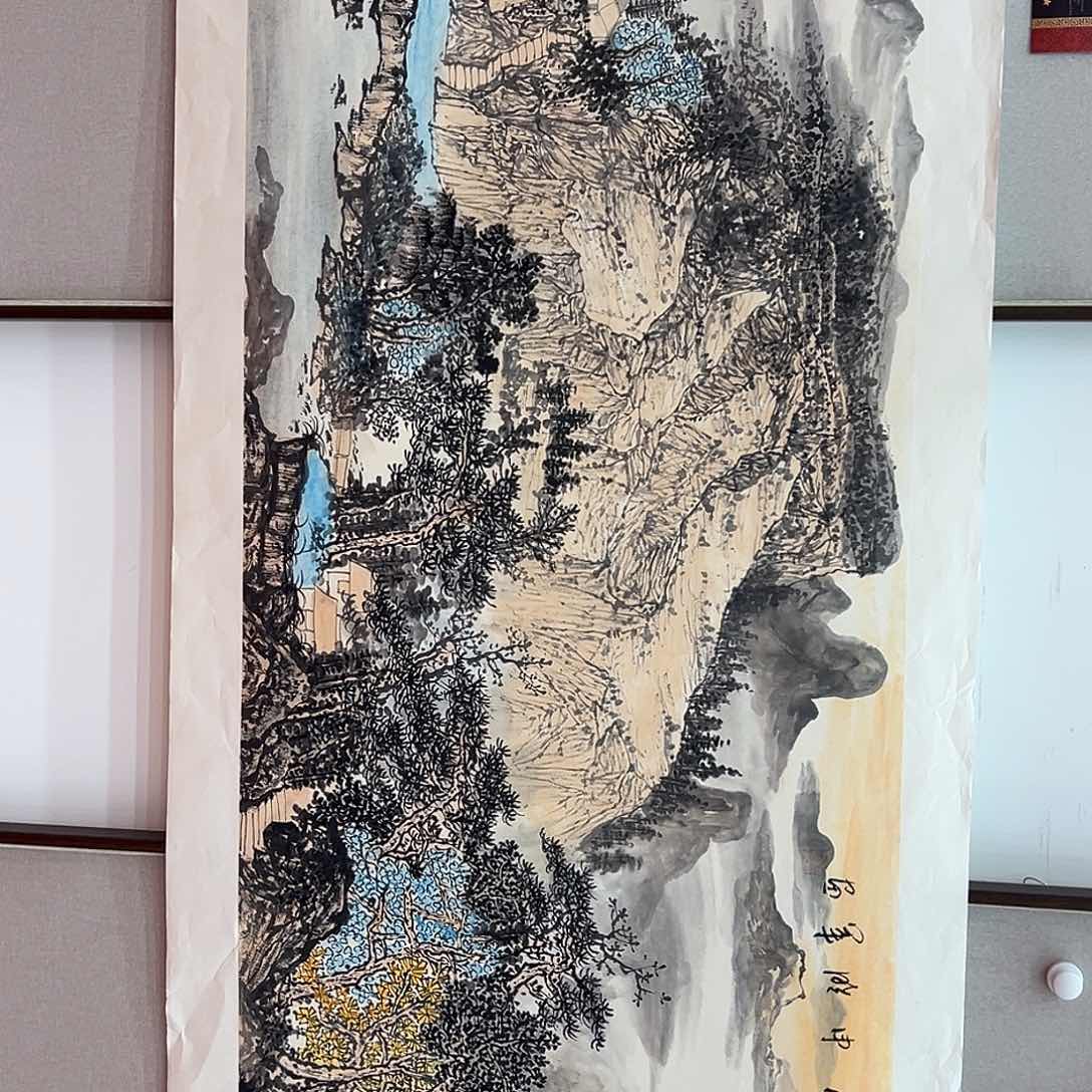 国画崔晓军国画作品带证件资料