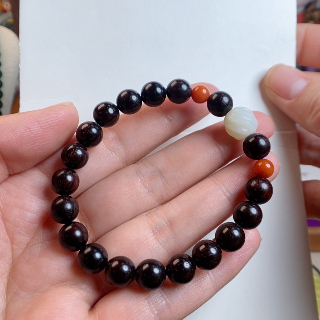 和田玉手链未镶嵌米达