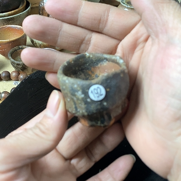 杯手工粗陶、柴烧茶器