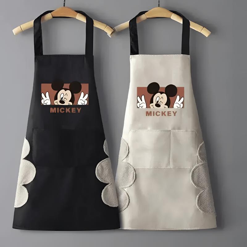 米奇家务围裙厨房做饭居家用防水防油围腰裙成人工作服男女可擦手