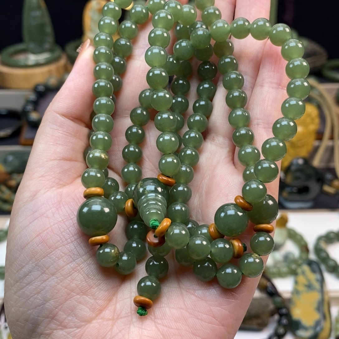 岫岩河磨玉（透闪石质玉）未镶嵌项链王****购