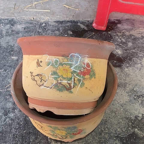 中国宜兴紫砂花盆，