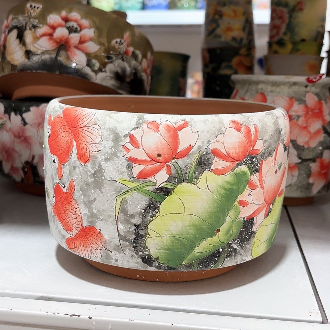 紫砂花盆手工花盆默认微瑕17/12