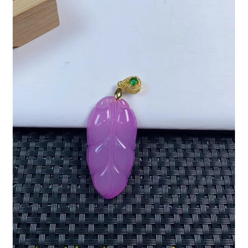 （聚宝严选）0101紫叶子吊坠精致气质妈妈款时尚精美