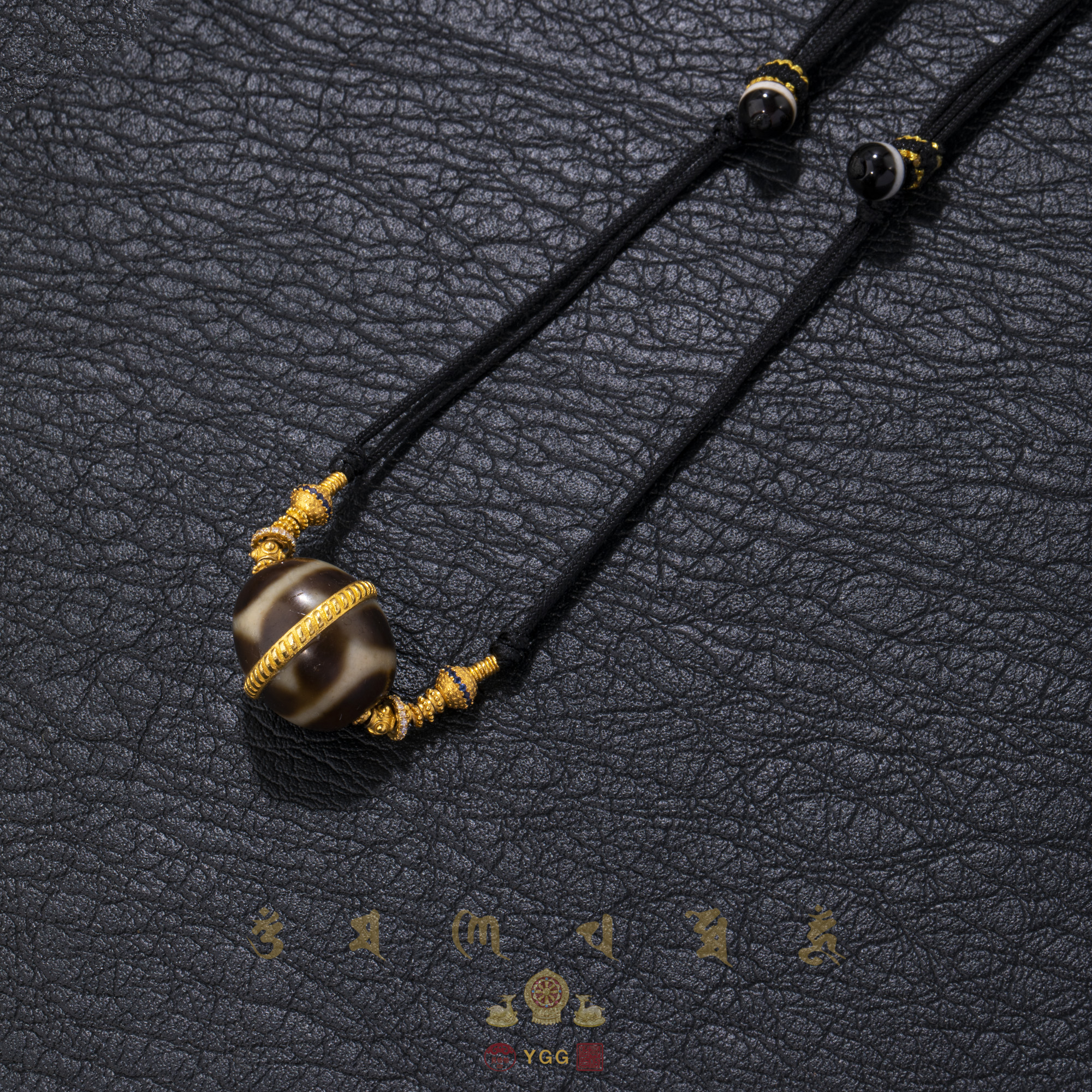 员格格/18K金/双虎牙天珠项链/FWVJZ214