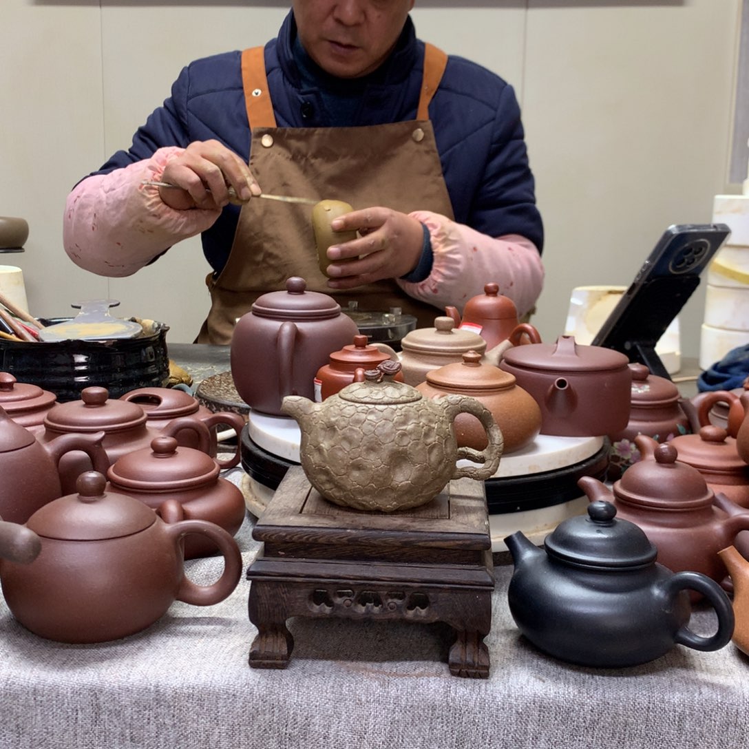 段泥茶壶供春350 C半手工制作