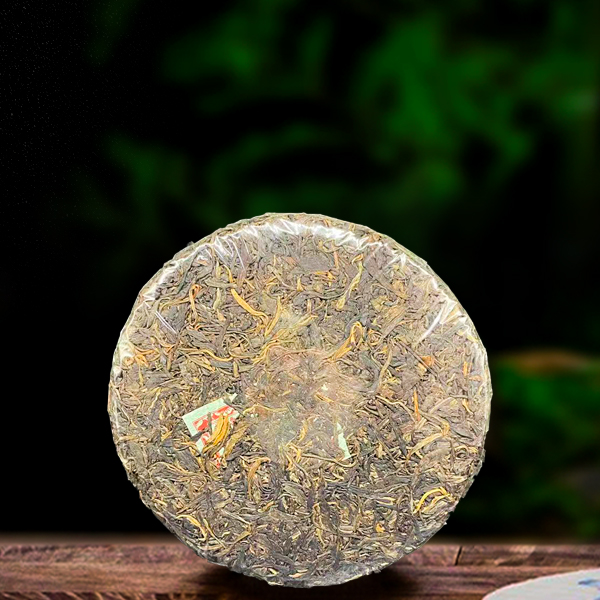 90年代蓝标双狮同庆357g生茶（配茶样）