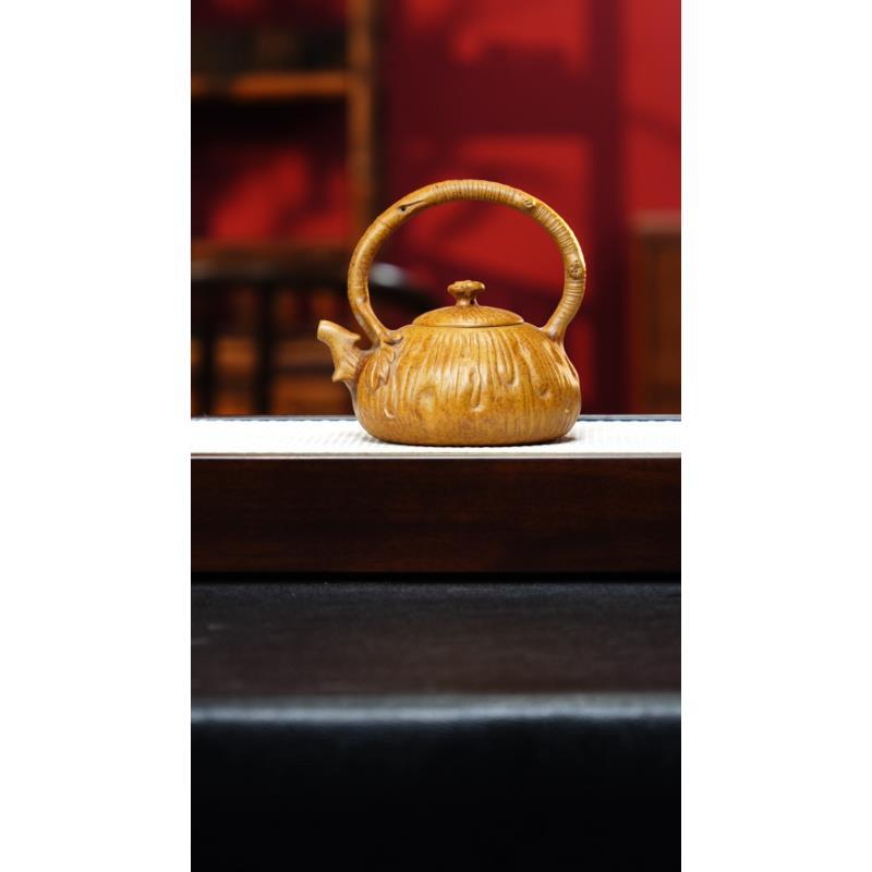 宜兴紫砂 南瓜提梁 龙骨金砂 苏勇 h572