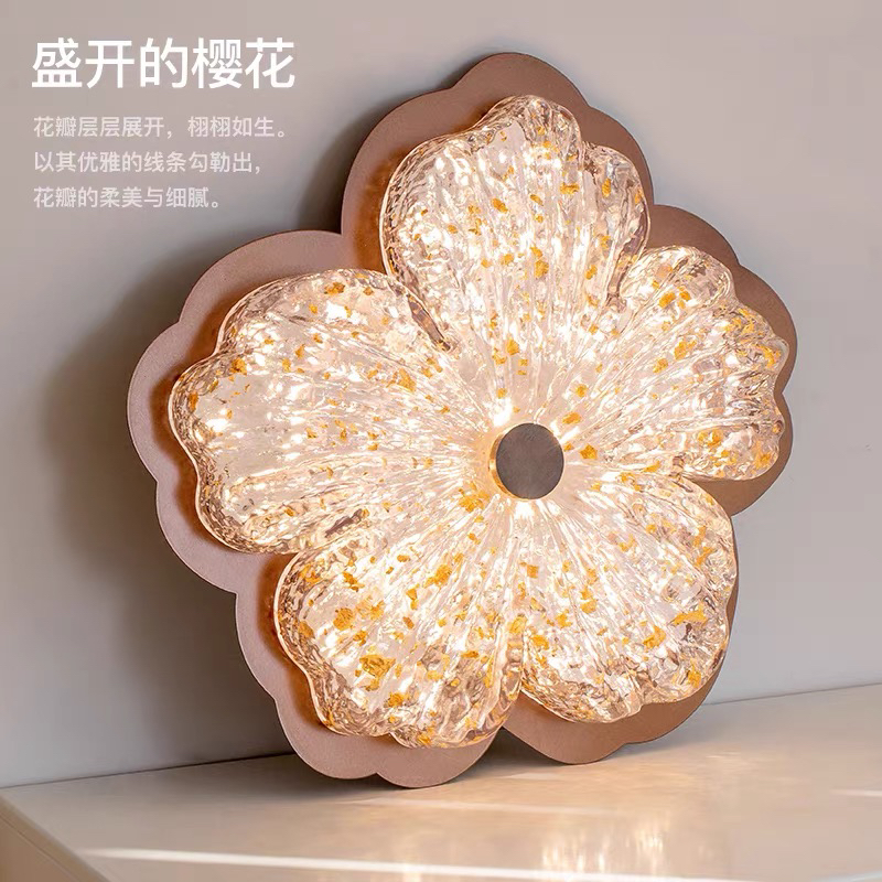 ［春云灯饰］法式中古风轻奢金萡树脂卧室吸顶灯简约大气2025新款