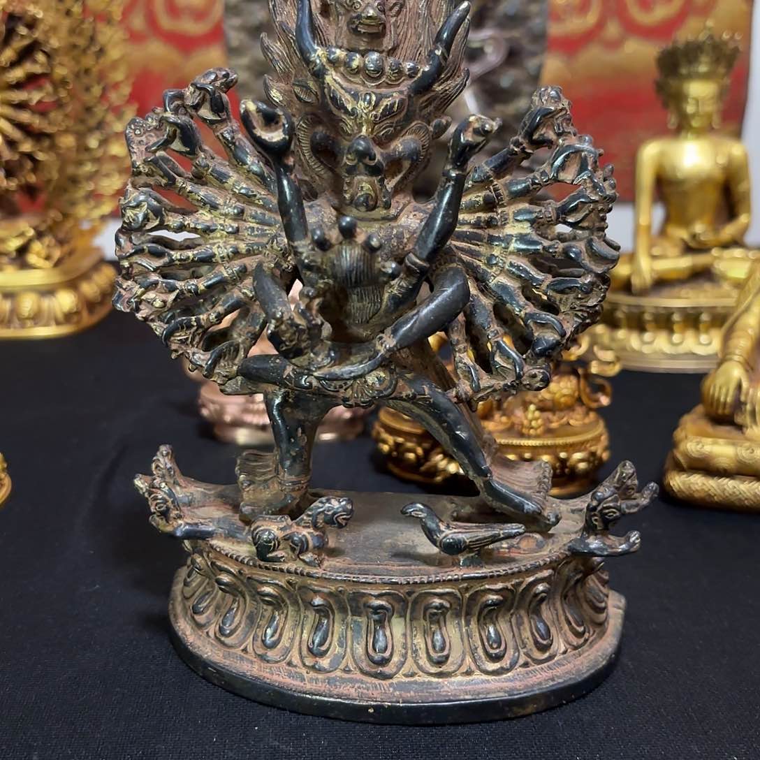 大威德金刚黄铜摆件
