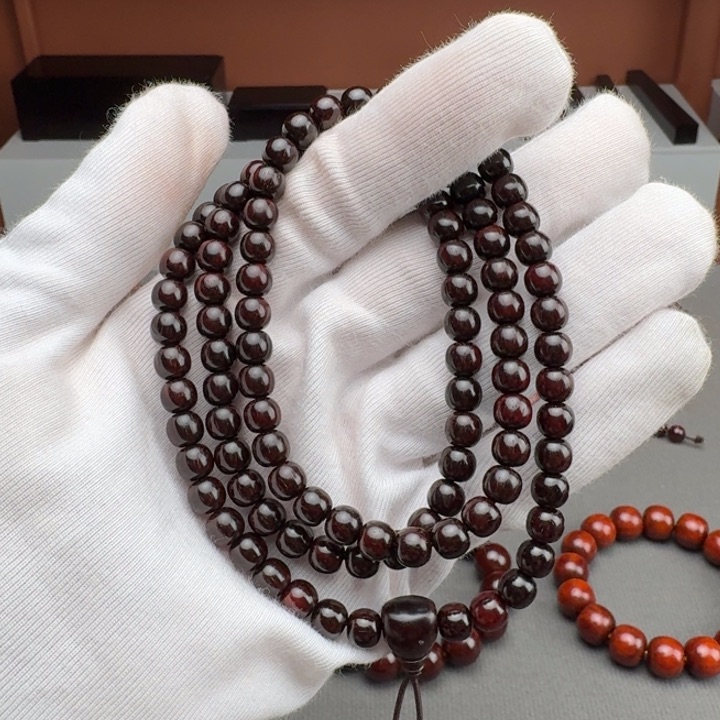 小叶紫檀手串/手链6✖️6.8极限弧原汁原味高油密老料108