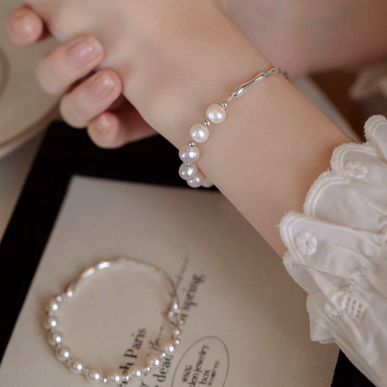 1121简约半珠半鐲手链