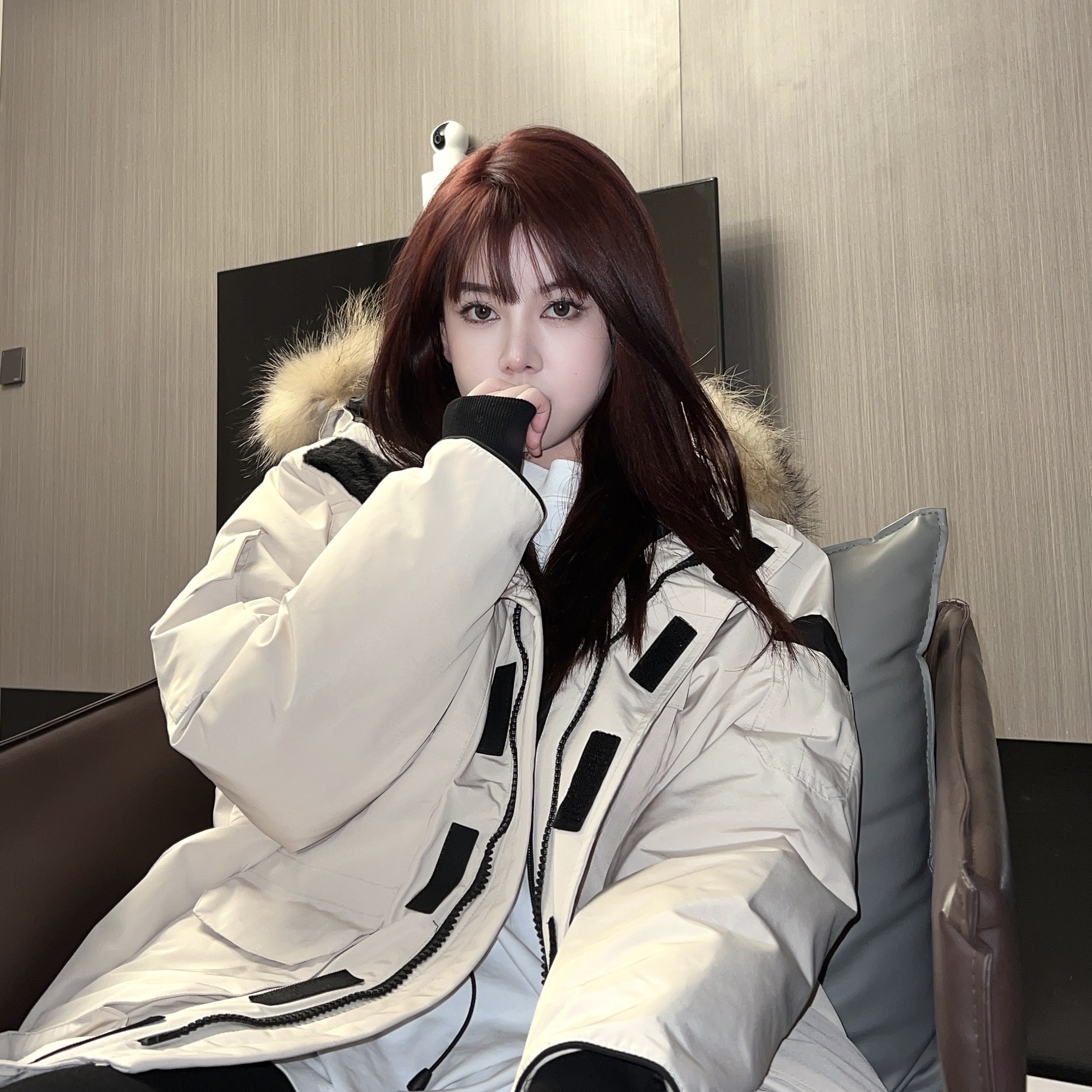 工装派克羽绒服男女情侣款外套