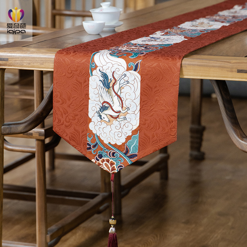 爱奇葩敦煌福兽桌旗新中式茶席桌子网红桌布高档桌垫茶几桌垫茶桌