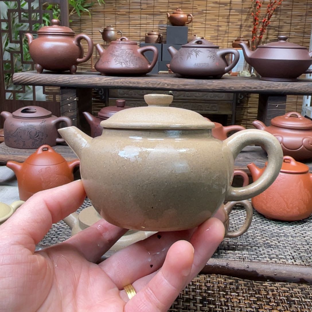 紫砂茶壶宜兴原矿紫砂手工制180