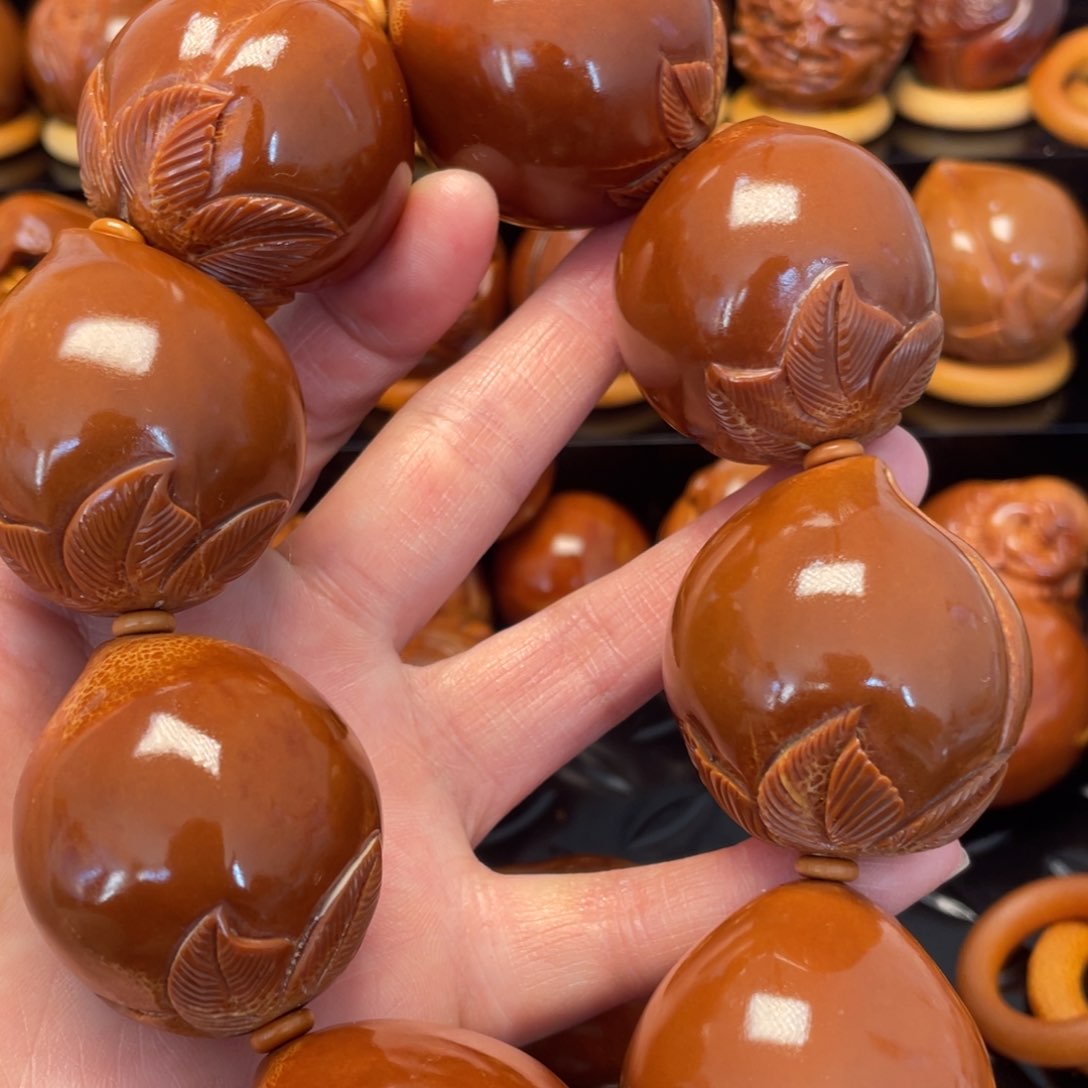 橄榄核手串/手链虎*桃一条