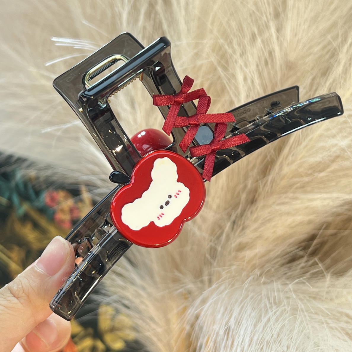 【13cm醋酸红色苹果狗】AB面泡菜高货发量多抓夹可爱休闲韩版