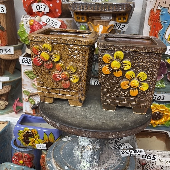 粗陶材质多肉花盆