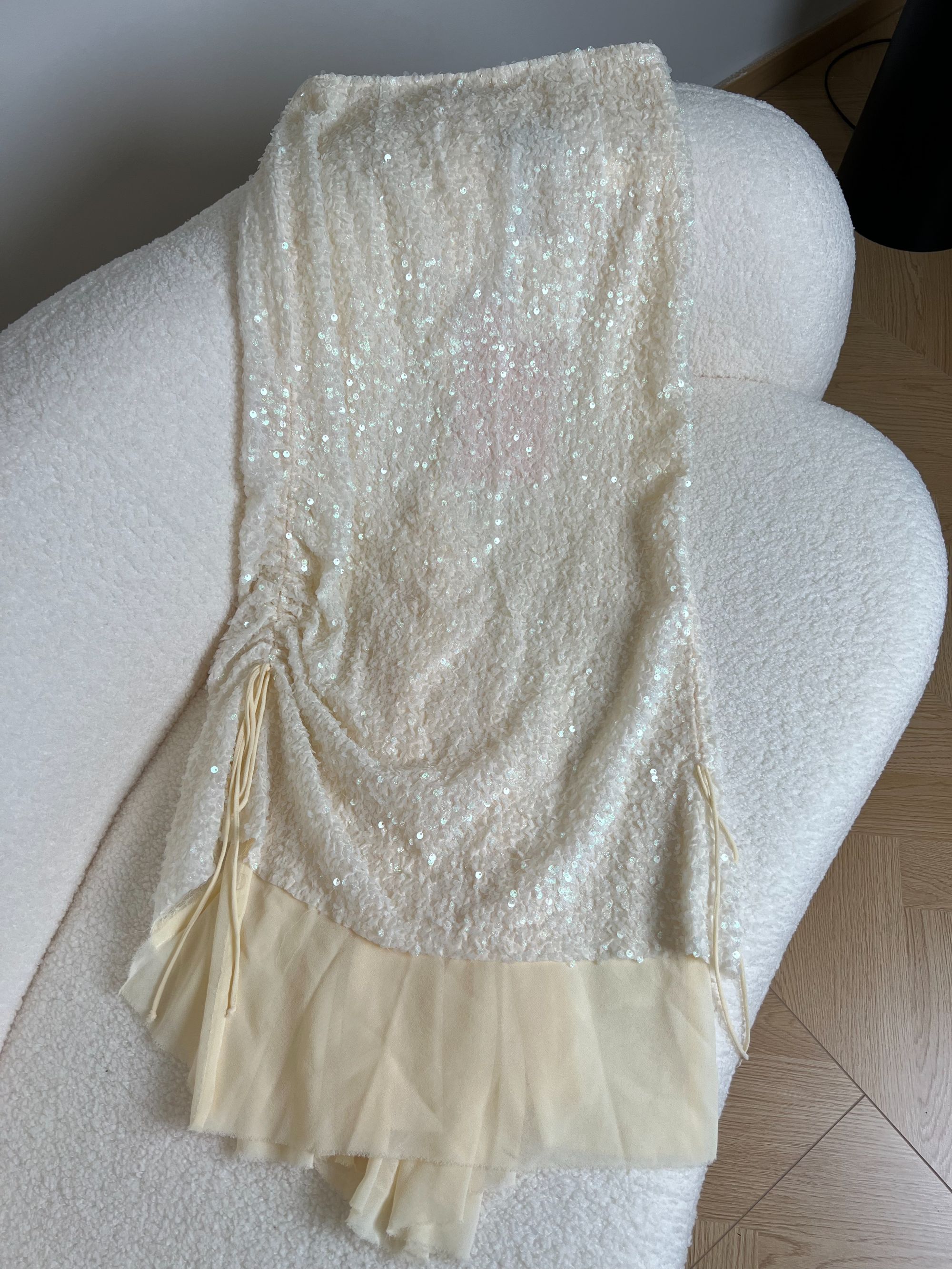 NFSF「家豪自营」夏季新款不规则下摆珠片半裙  BTS624405