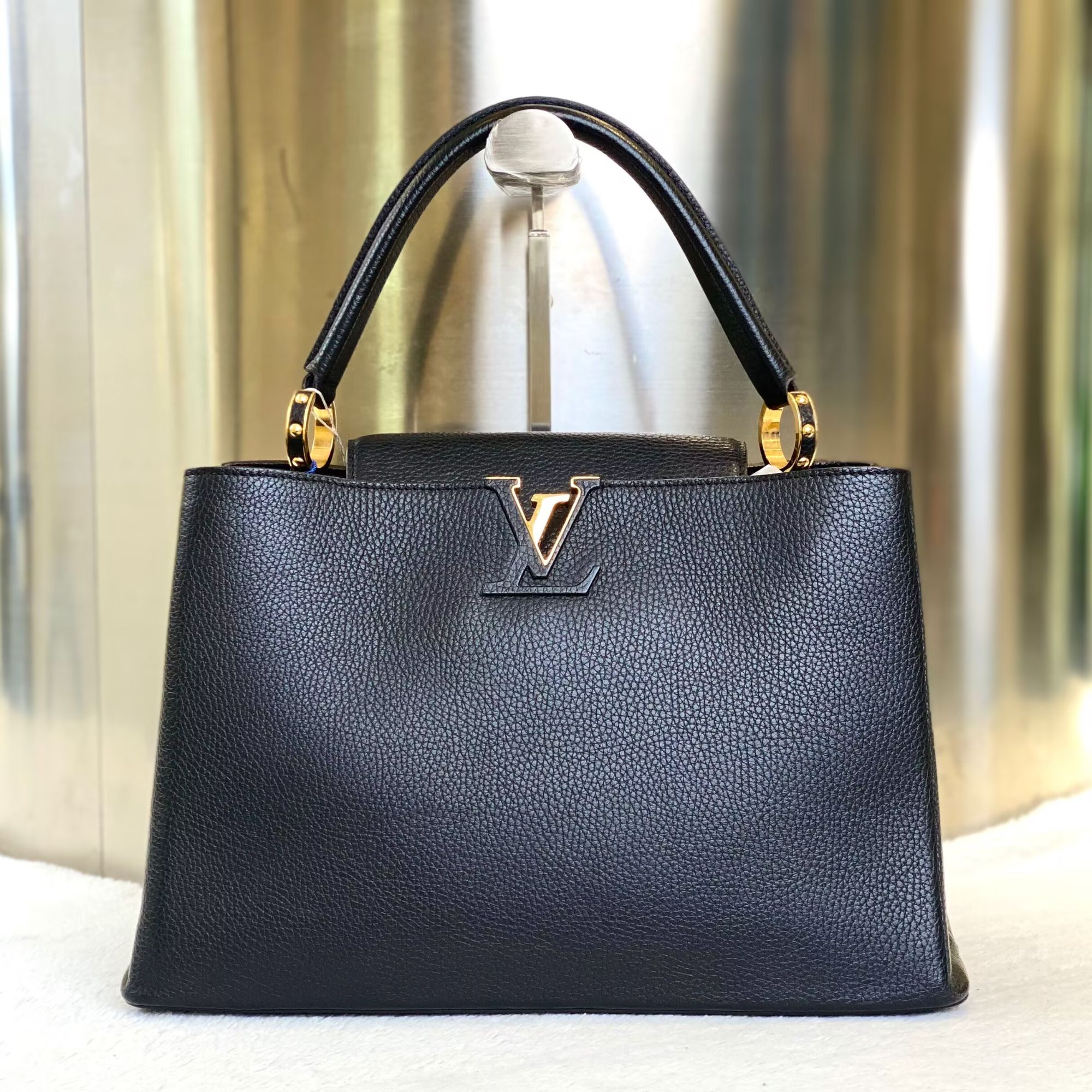 99新 LouisVuitton/路易威登 爱马98新LV cap贵妇大号手提包1862