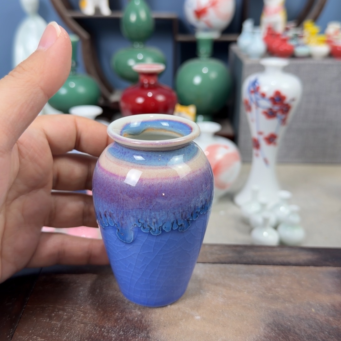 陶瓷手工小花器摆件