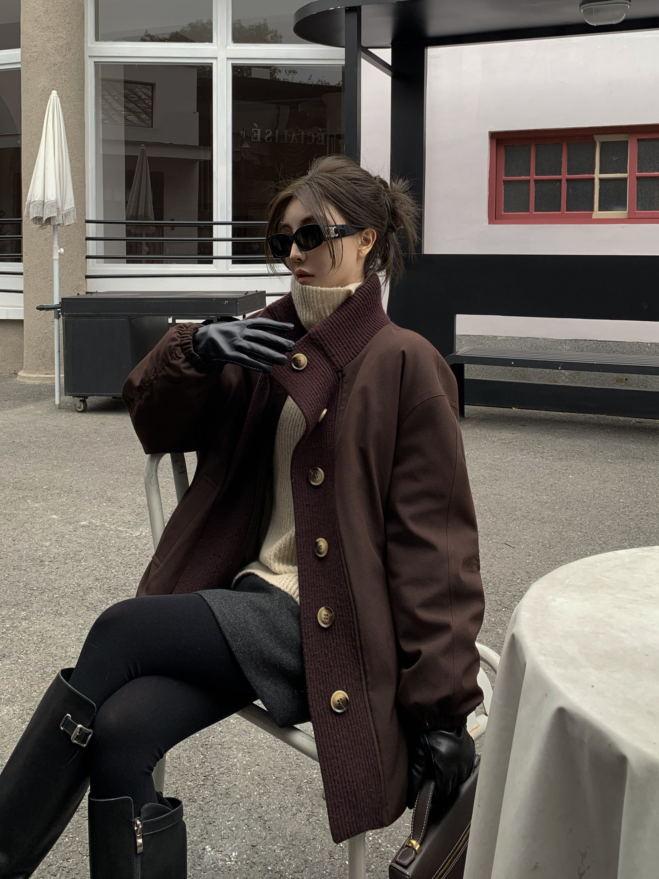 NINGLYNN STUDIO【月痕】立领宽松百搭保暖鹅绒羽绒服外套 361153