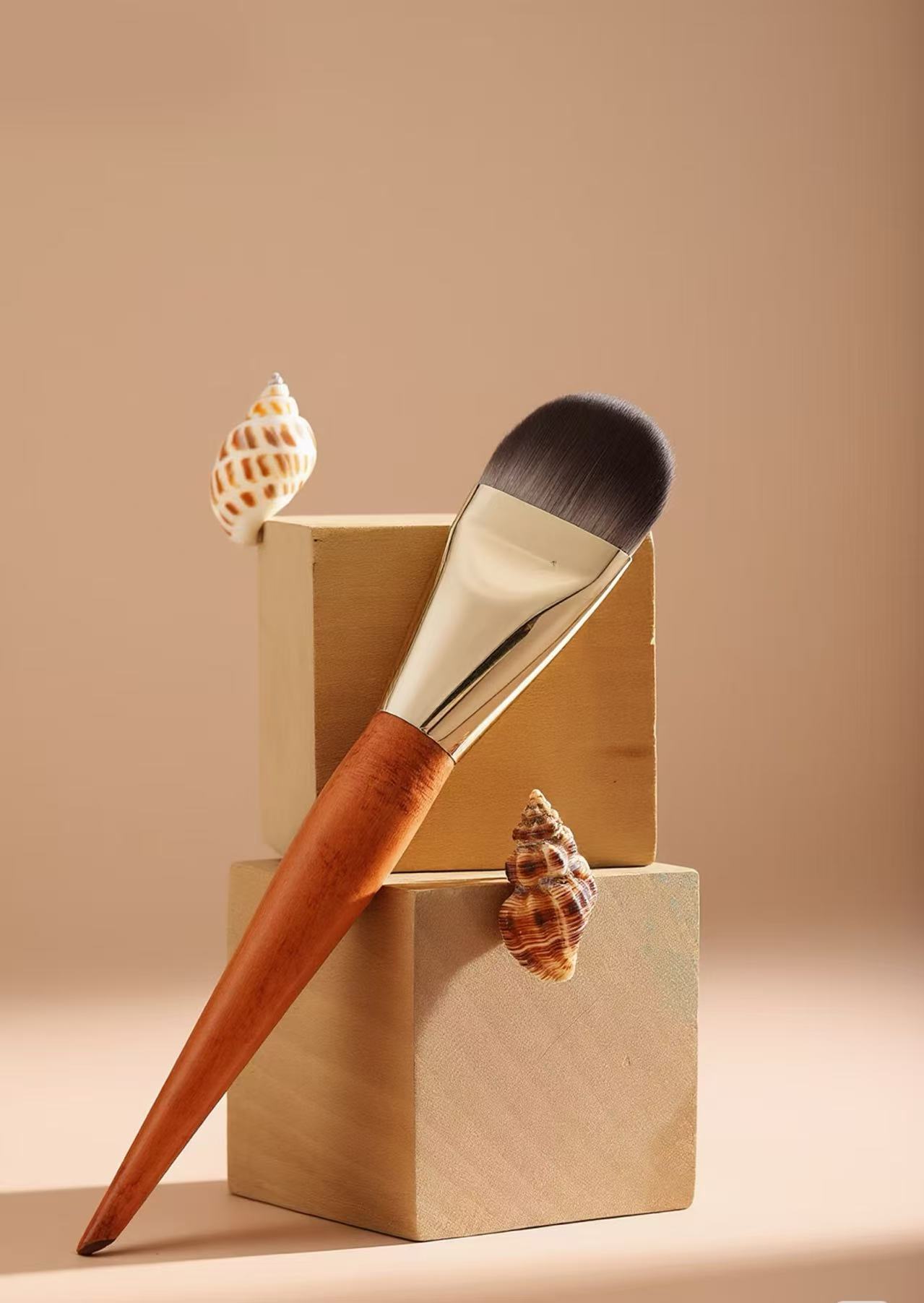 超薄加宽舌型粉底刷软毛无痕遮瑕不吃粉扁头化妆刷