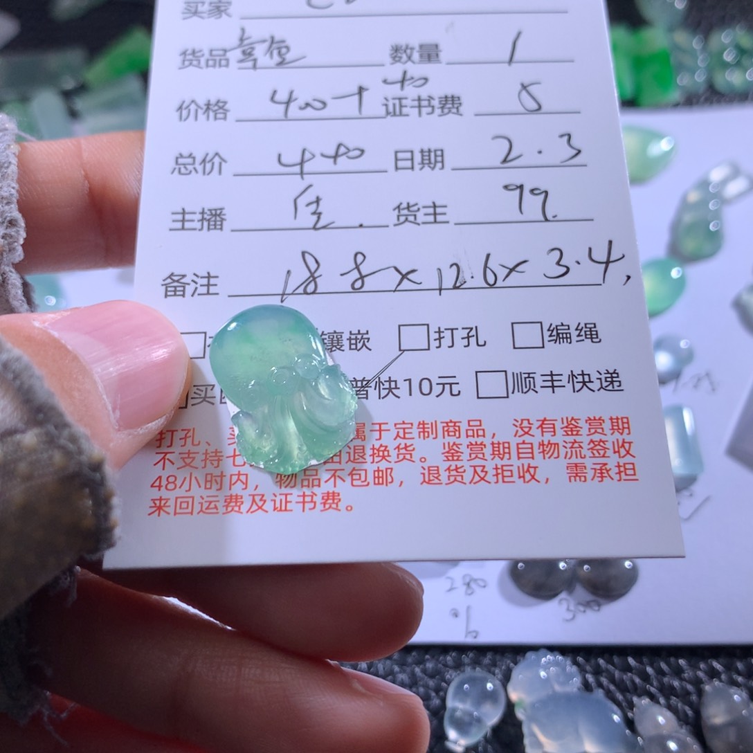 翡翠吊坠(不含链)未镶嵌?***i