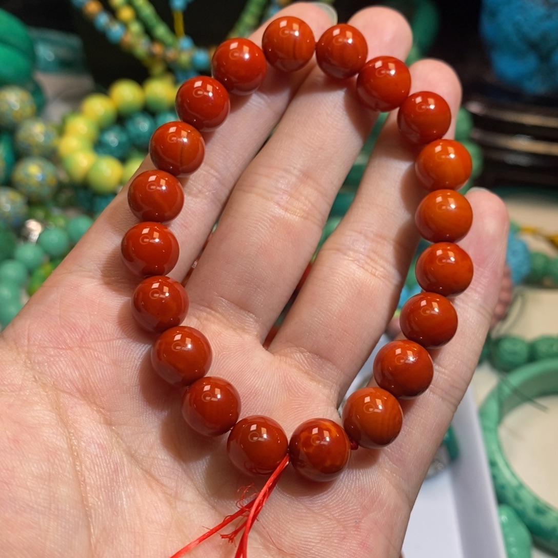 南红玛瑙珠子合金